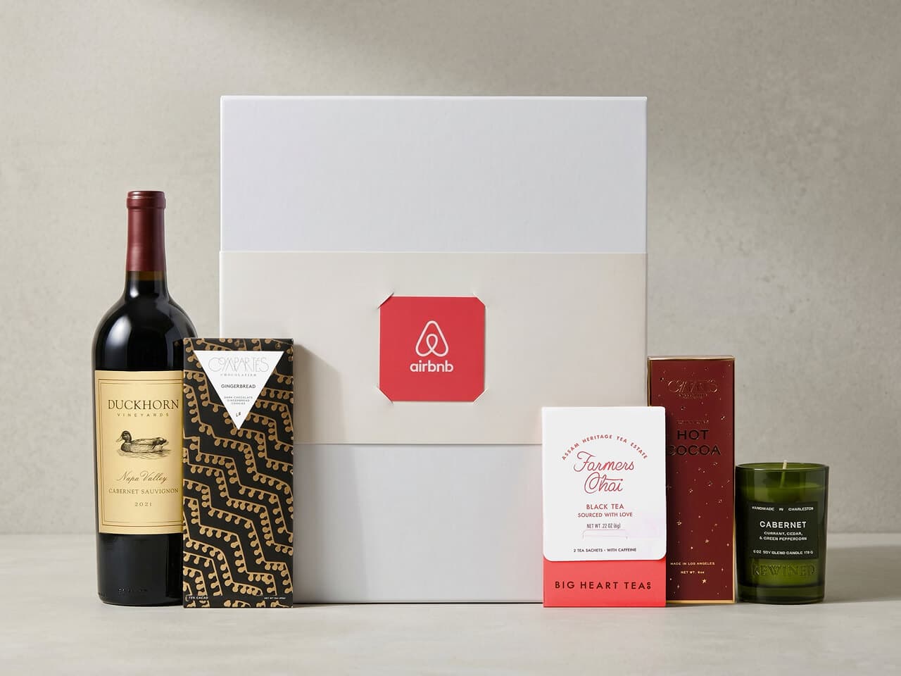 Corporate gift box with branded packaging and premium products
