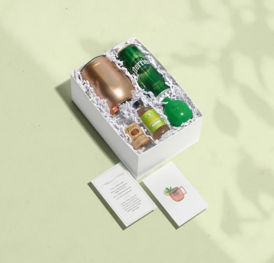 Moscow mule kits with recipe cards