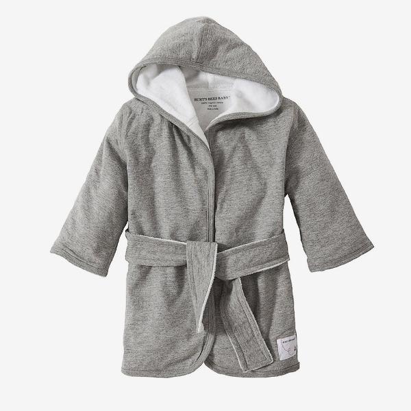 Organic Cotton Knit Terry Hooded Robe by Burt's Baby