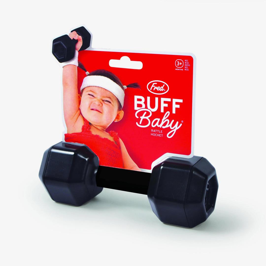 Buff Baby Dumbbell Rattle by Fred & Friends