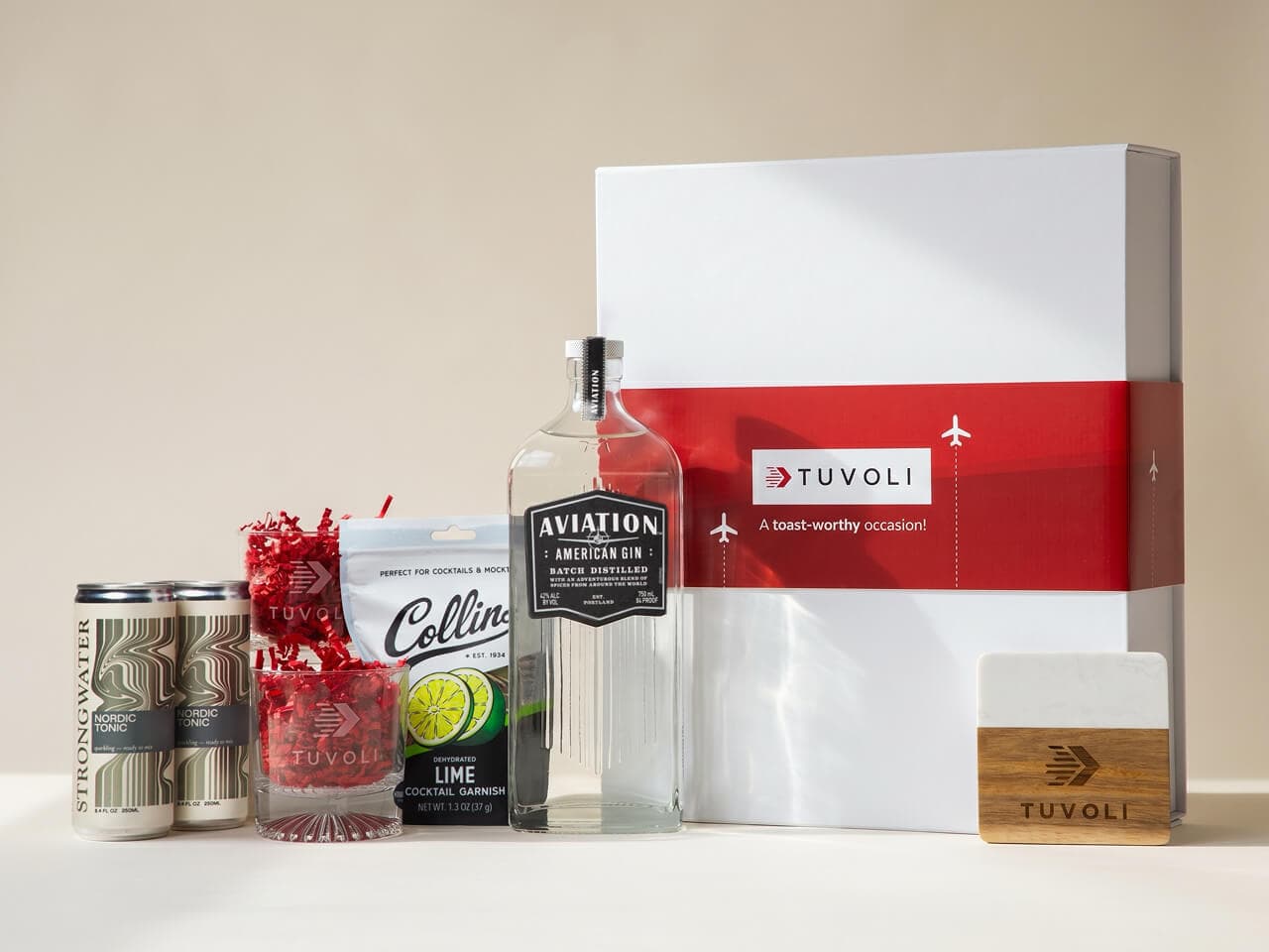 Corporate cocktail kit with branded packaging