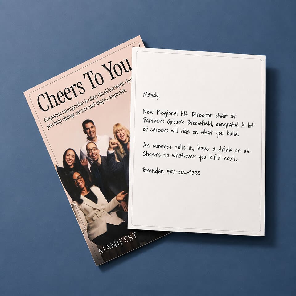 Handwritten card