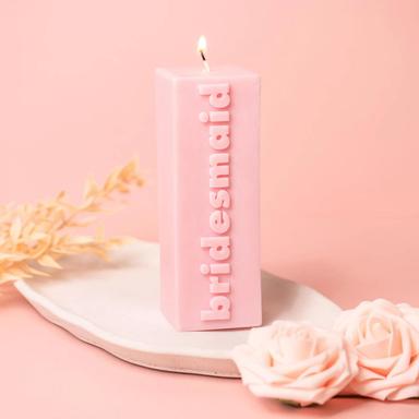Bridesmaid Block Pillar Candle