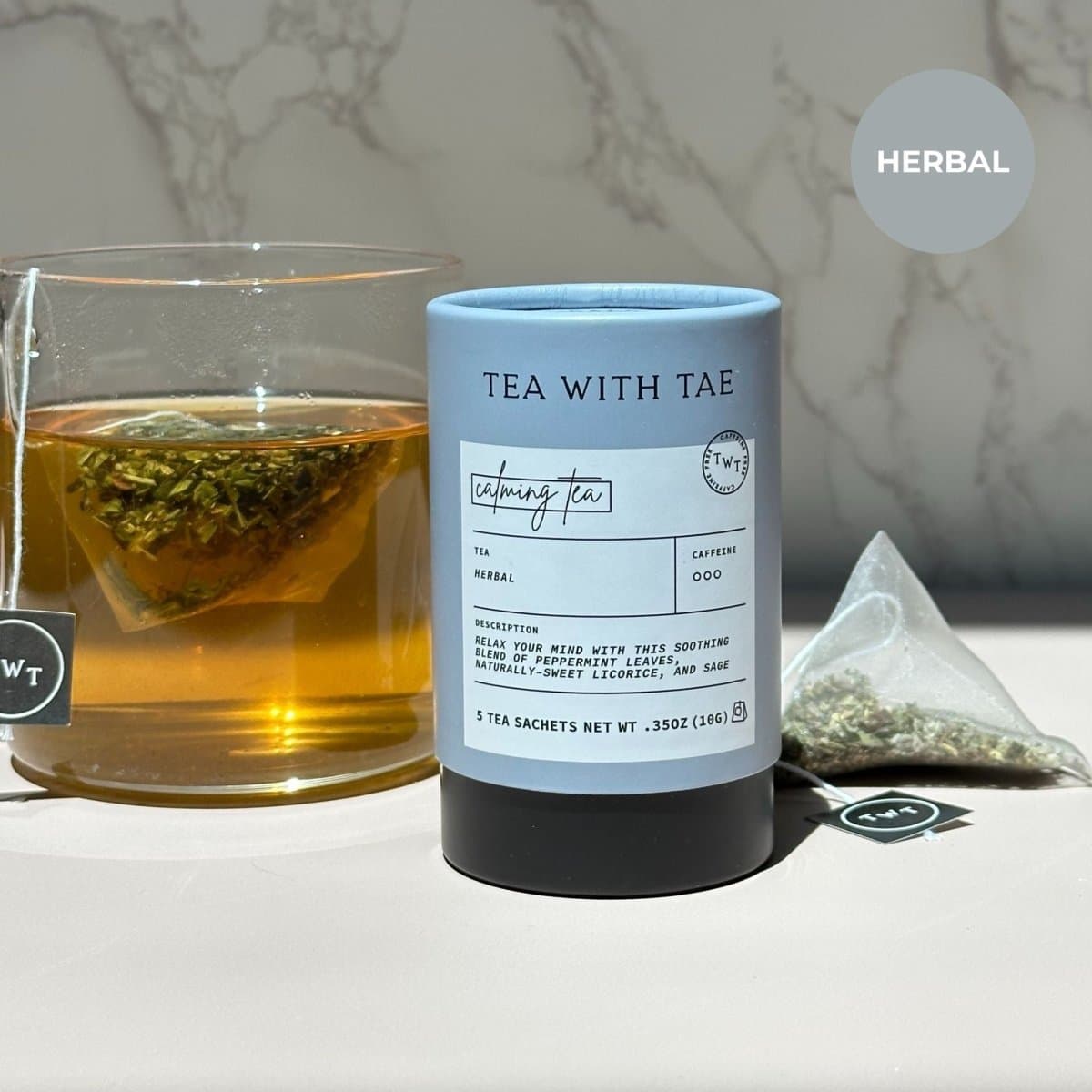 Calming Herbal Tea Mini Tube / 5 Tea Bags