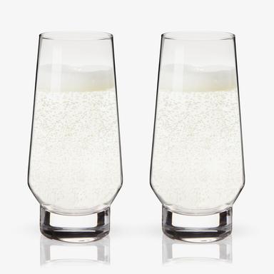 Stemless Crystal Champagne Flutes (Set of 2)