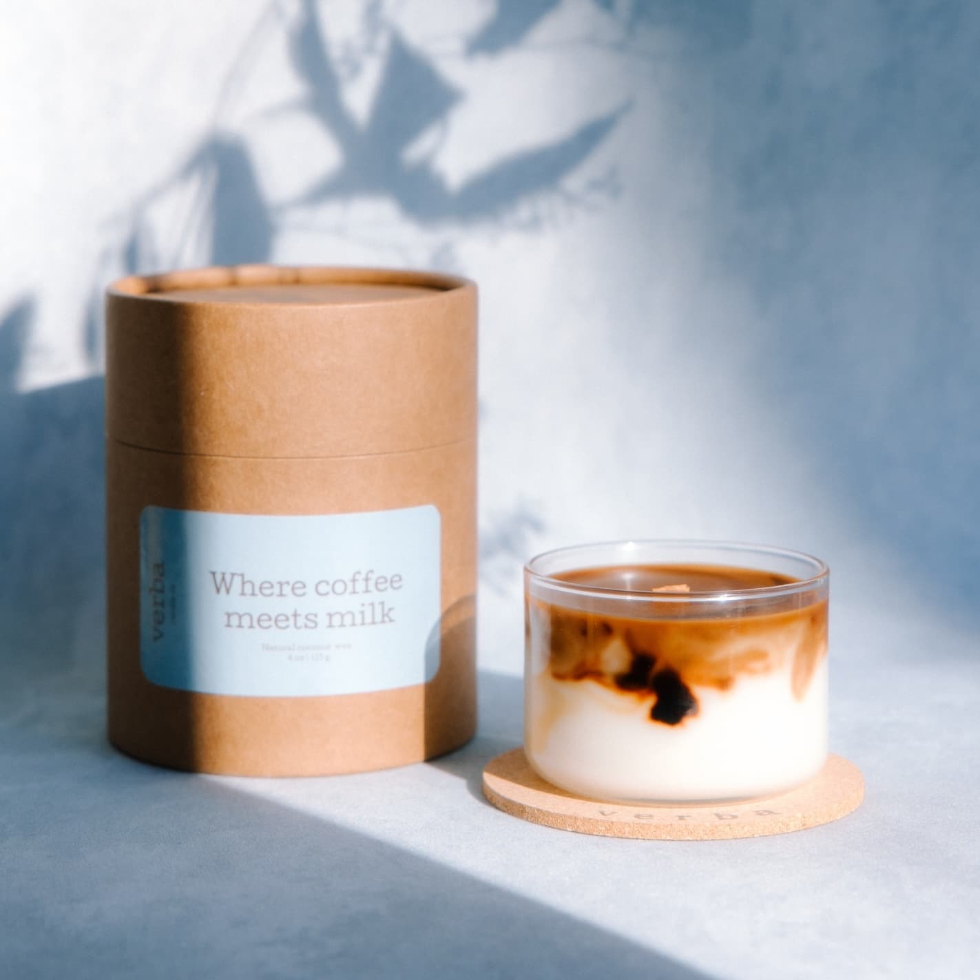Coffee & Milk Natural Coconut Wax Candle, 4 oz