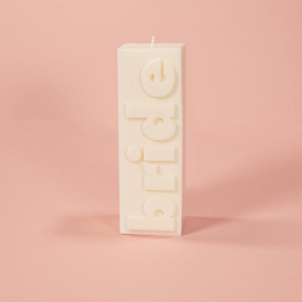 Bride Block Pillar Candle