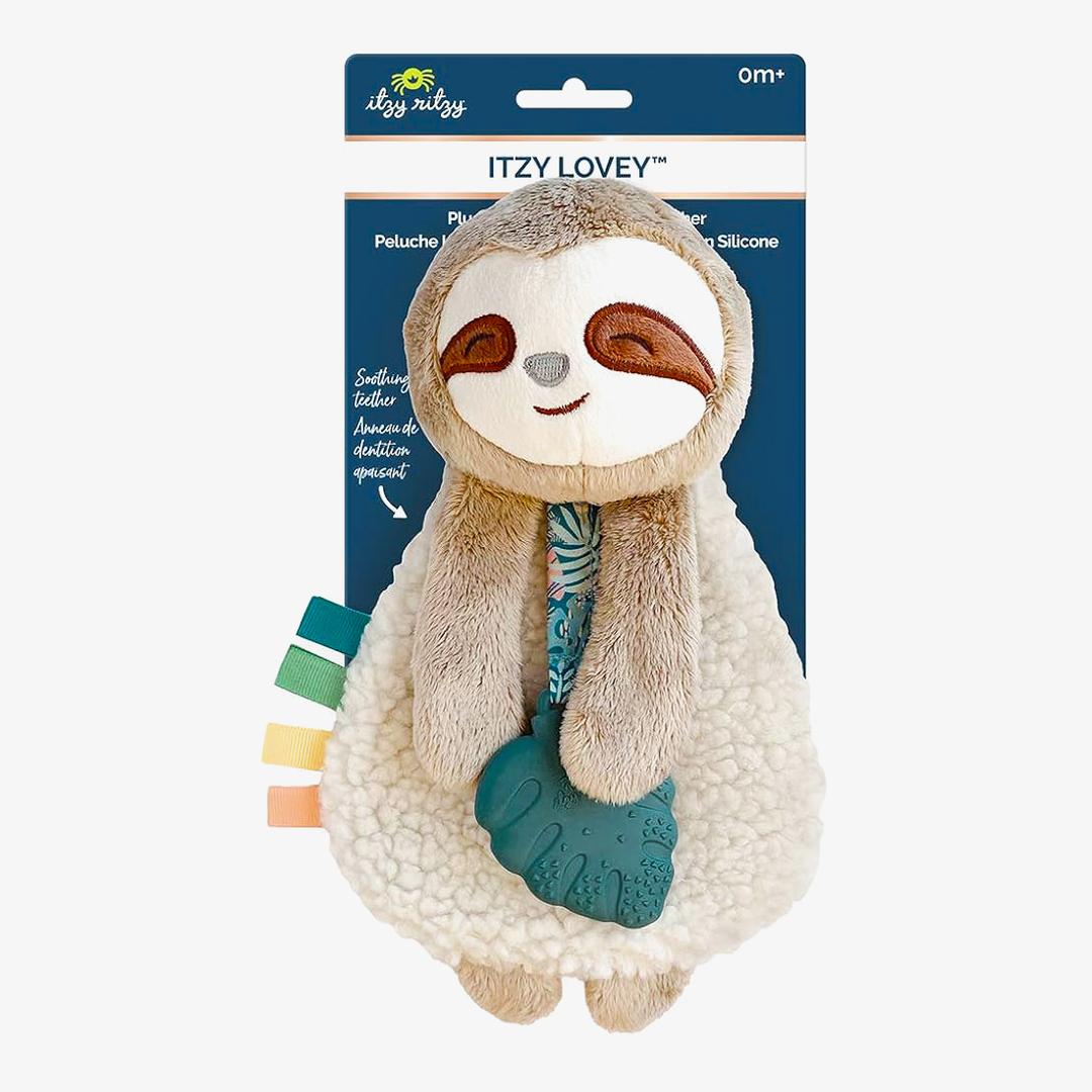 Sloth Plush with Silicone Teether Toy by Itzy Ritzy