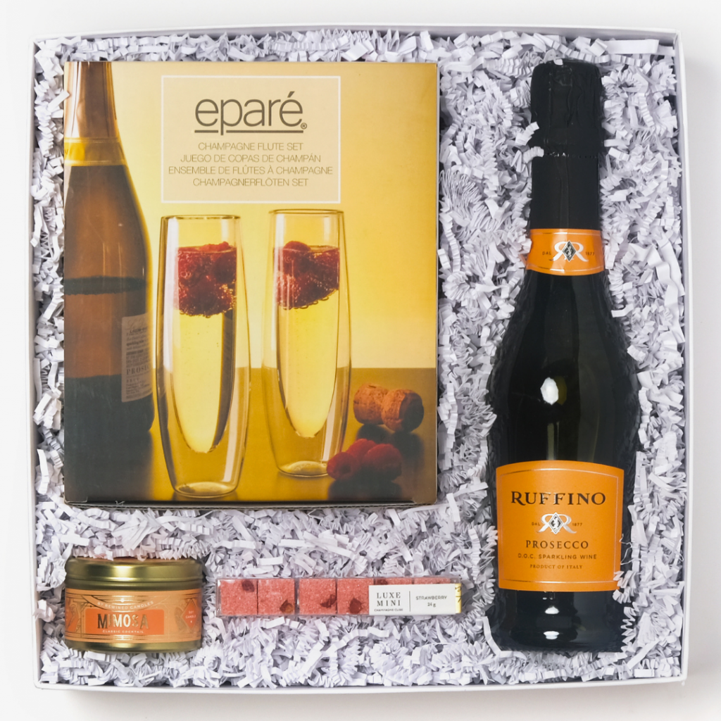 strawberry mimosa cocktail kit gift box