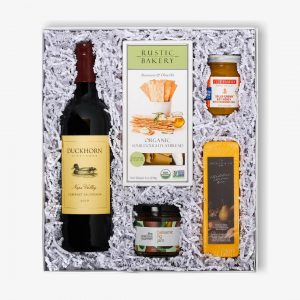 Wine And Cheese Gift Basket With Duckhorn