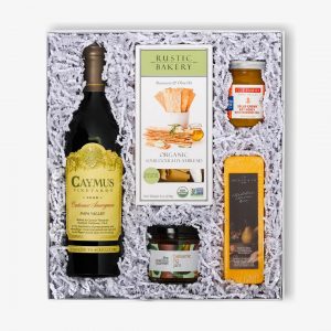 Wine And Cheese Gift Basket With Caymus